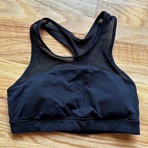 Lululemon high neck mesh black bra